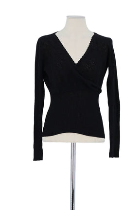 Pull Rouje Noir en Viscose, taille S - Seconde Main