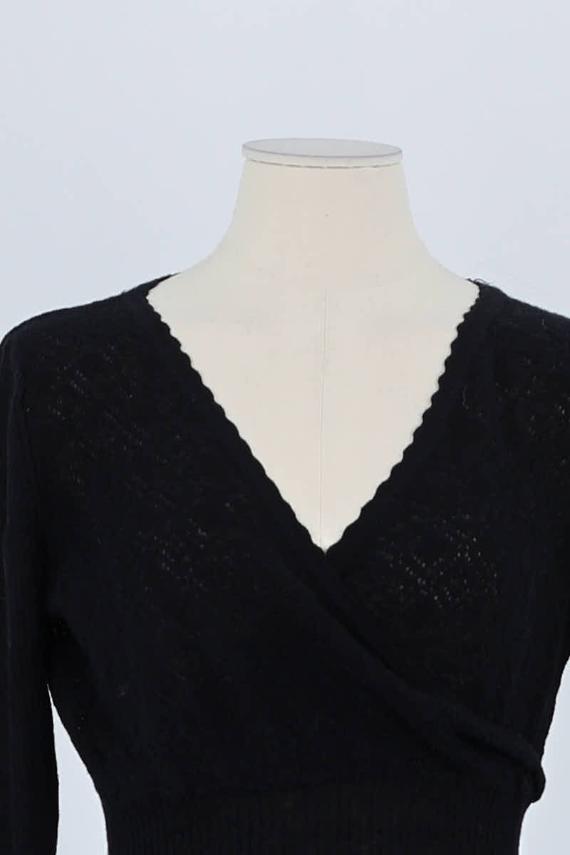 Pull Rouje Noir en Viscose