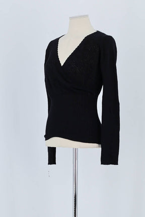 Pull Rouje Noir en Viscose