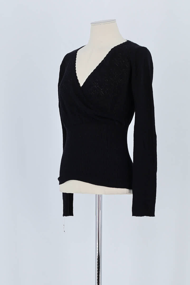 Pull Rouje Noir en Viscose