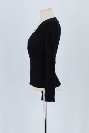 Pull Rouje Noir en Viscose