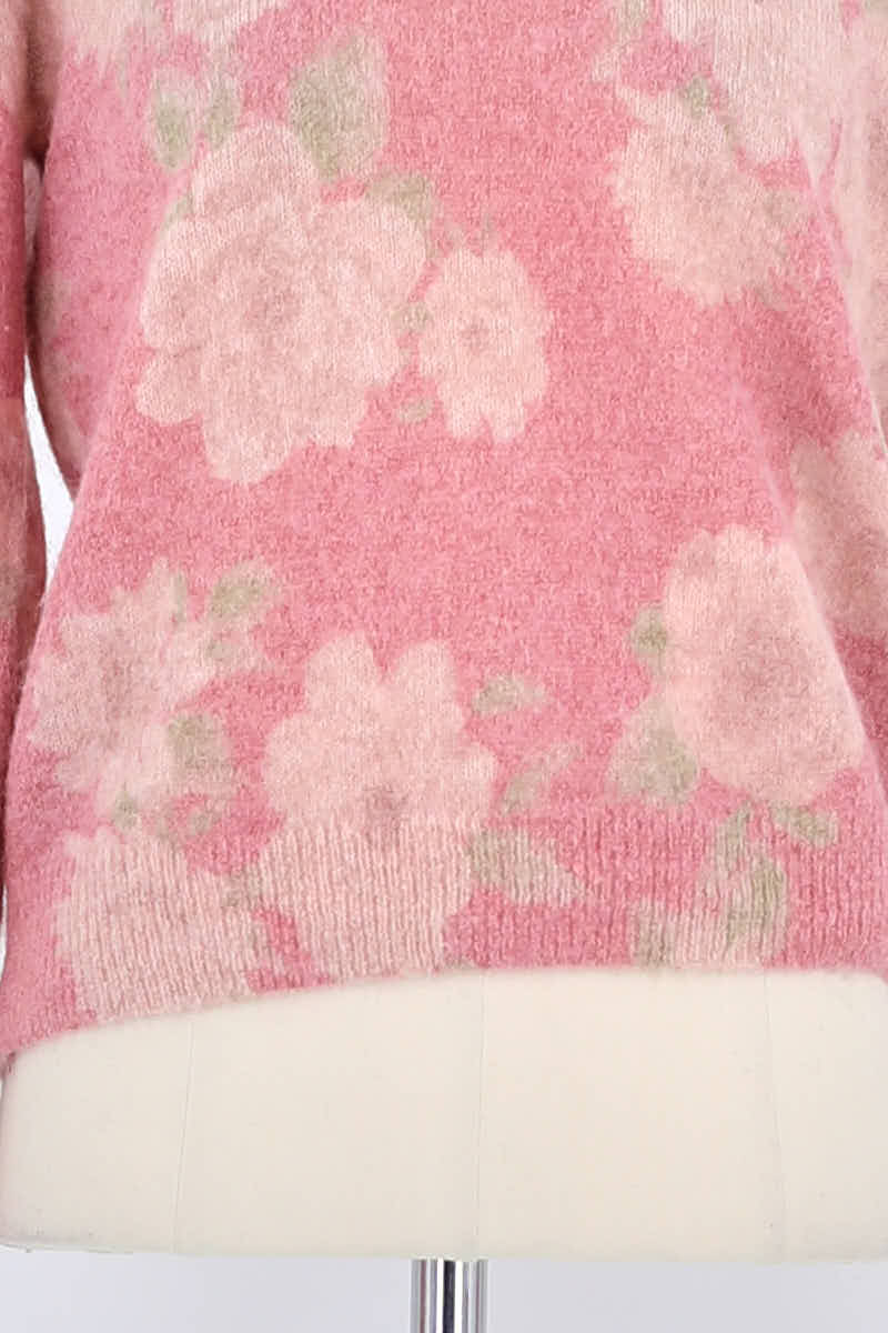 Pull Rouje Rose en Laine