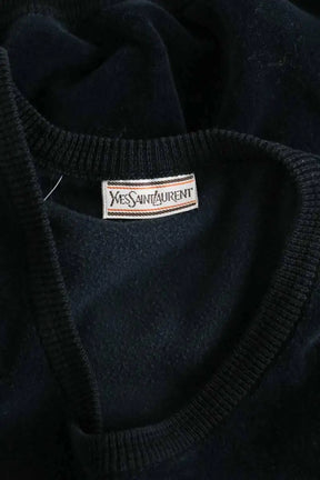 Pull Saint Laurent Bleu en Coton