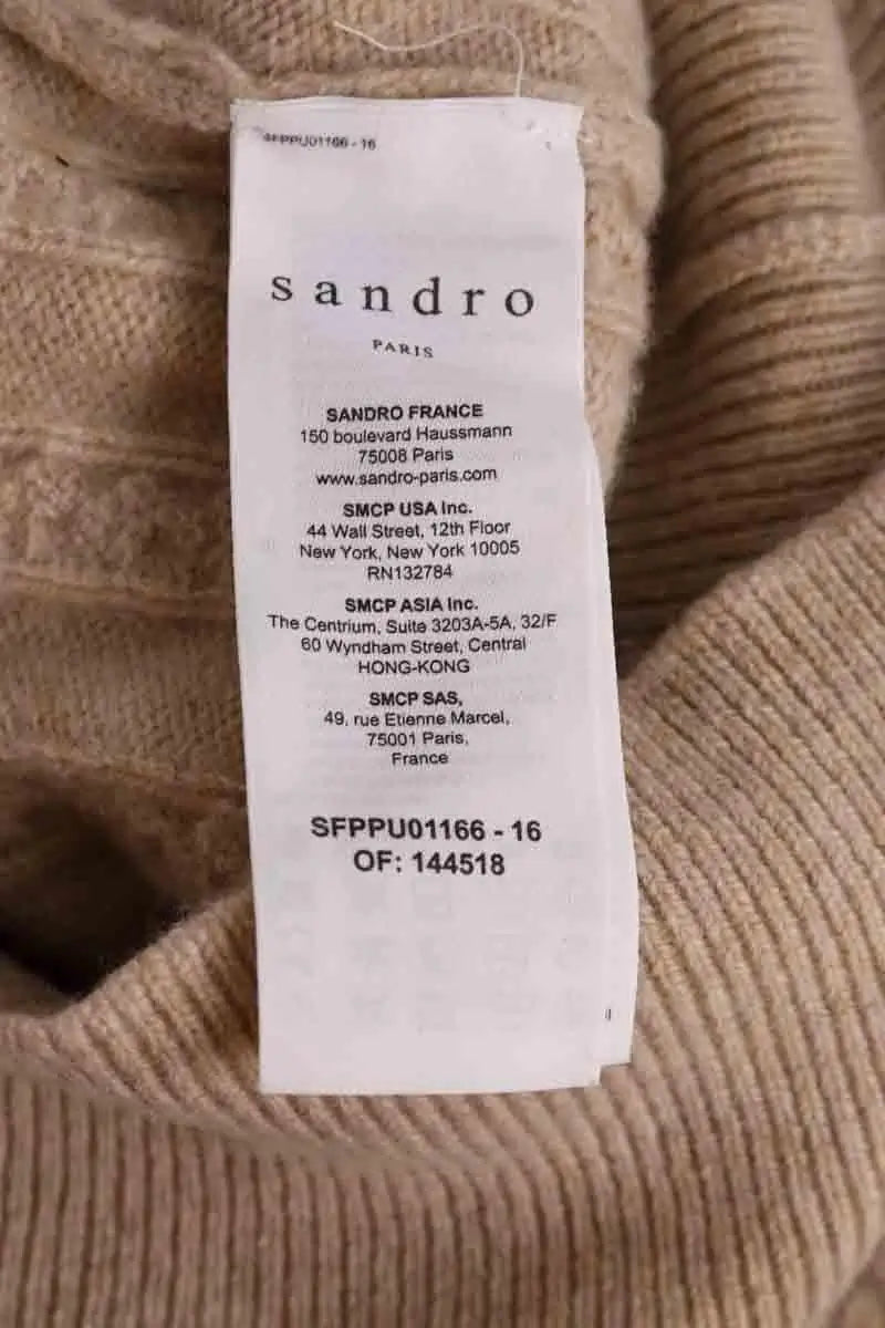 Pull Sandro Beige en Laine