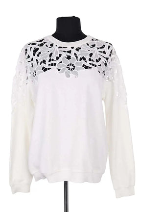 Pull Sandro Blanc en Coton, taille L - Seconde Main