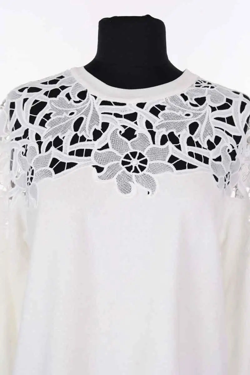 Pull Sandro Blanc en Coton