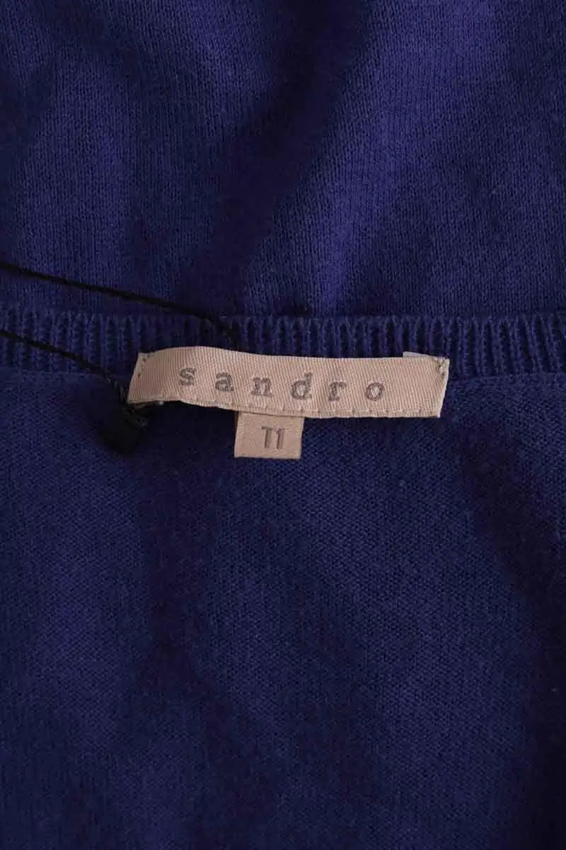 Pull Sandro Bleu en Coton