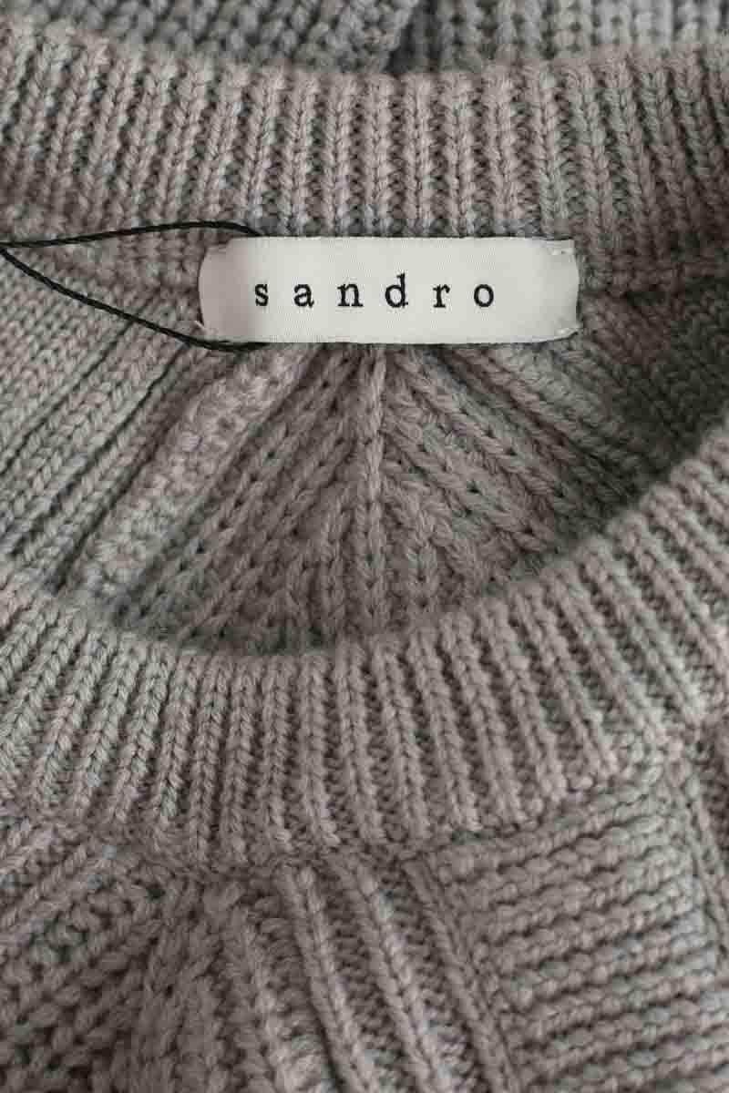 Pull Sandro Gris en Laine