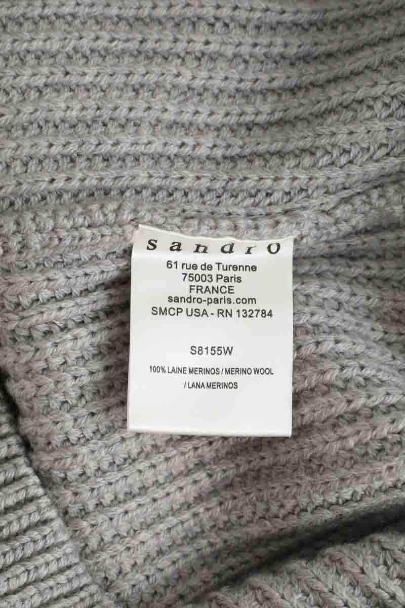 Pull Sandro Gris en Laine