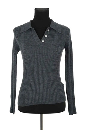 Pull Sandro Gris en Laine, taille XS - Seconde Main