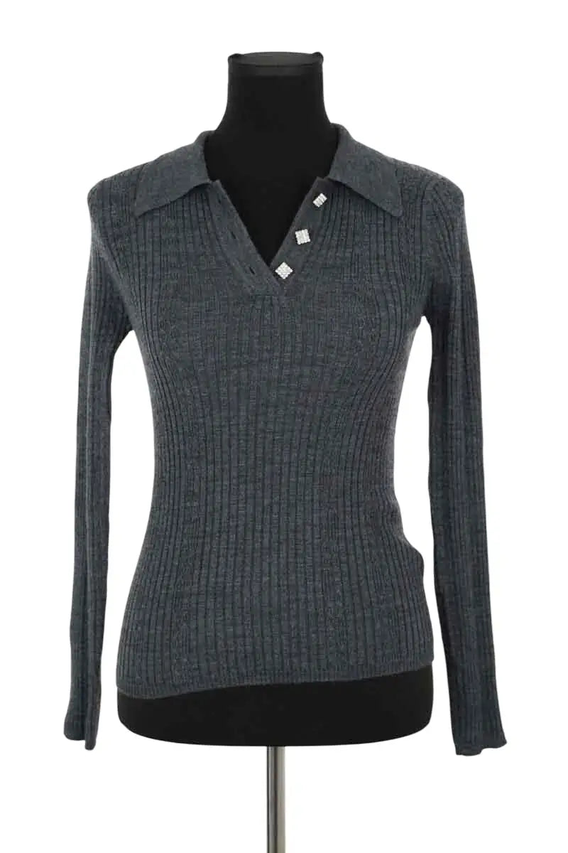 Pull Sandro Gris en Laine, taille XS - Seconde Main
