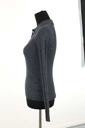 Pull Sandro Gris en Laine