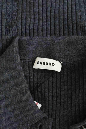 Pull Sandro Gris en Laine
