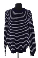 Pull Sandro Marine en Coton, taille S - Seconde Main
