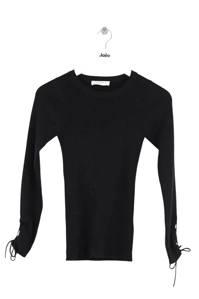 Pull Sandro Noir en Coton, taille S - Seconde Main
