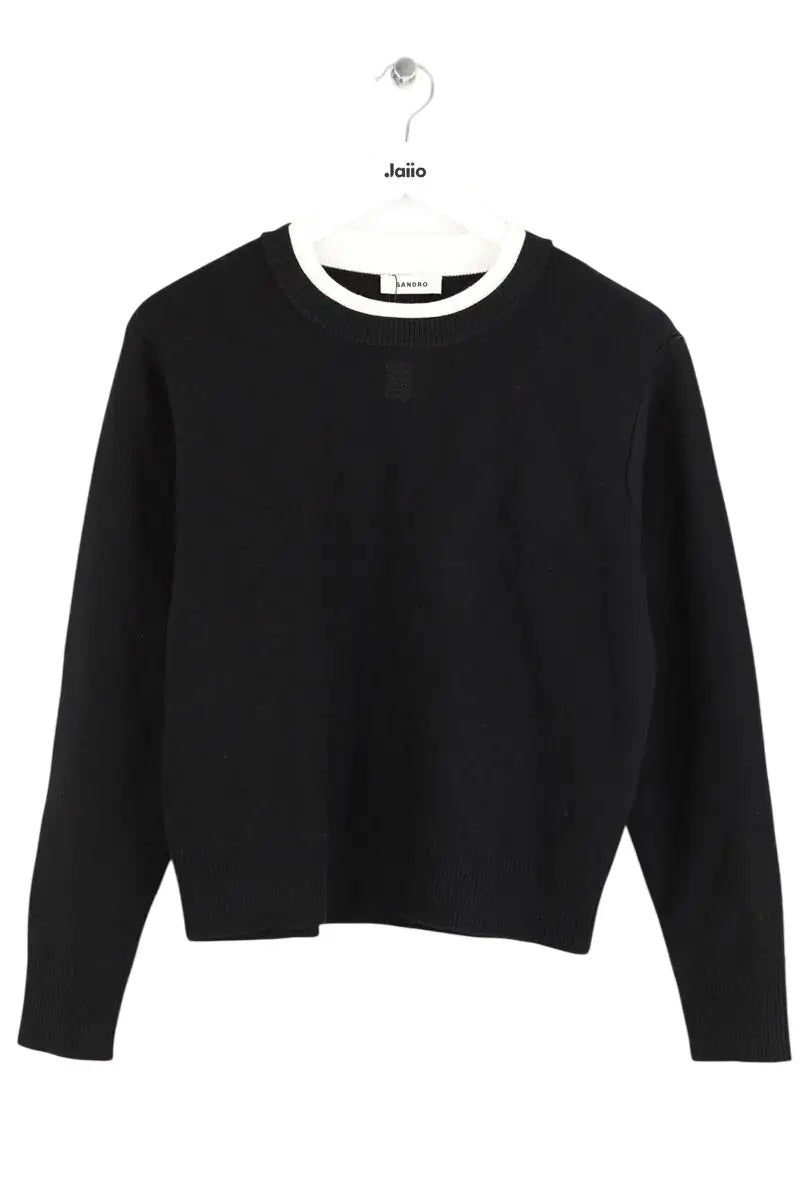 Pull Sandro Noir en Laine, taille S - Seconde Main