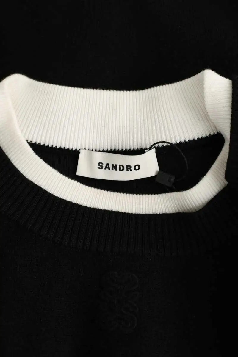 Pull Sandro Noir en Laine