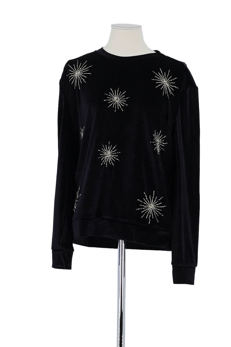 Pull Sandro Noir en Polyester, taille M - Seconde Main