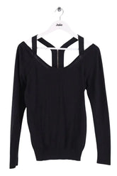 Pull Sandro Noir en Soie, taille S - Seconde Main