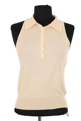 Pull sans manches Celine Beige en Cachemire, taille M - Seconde Main