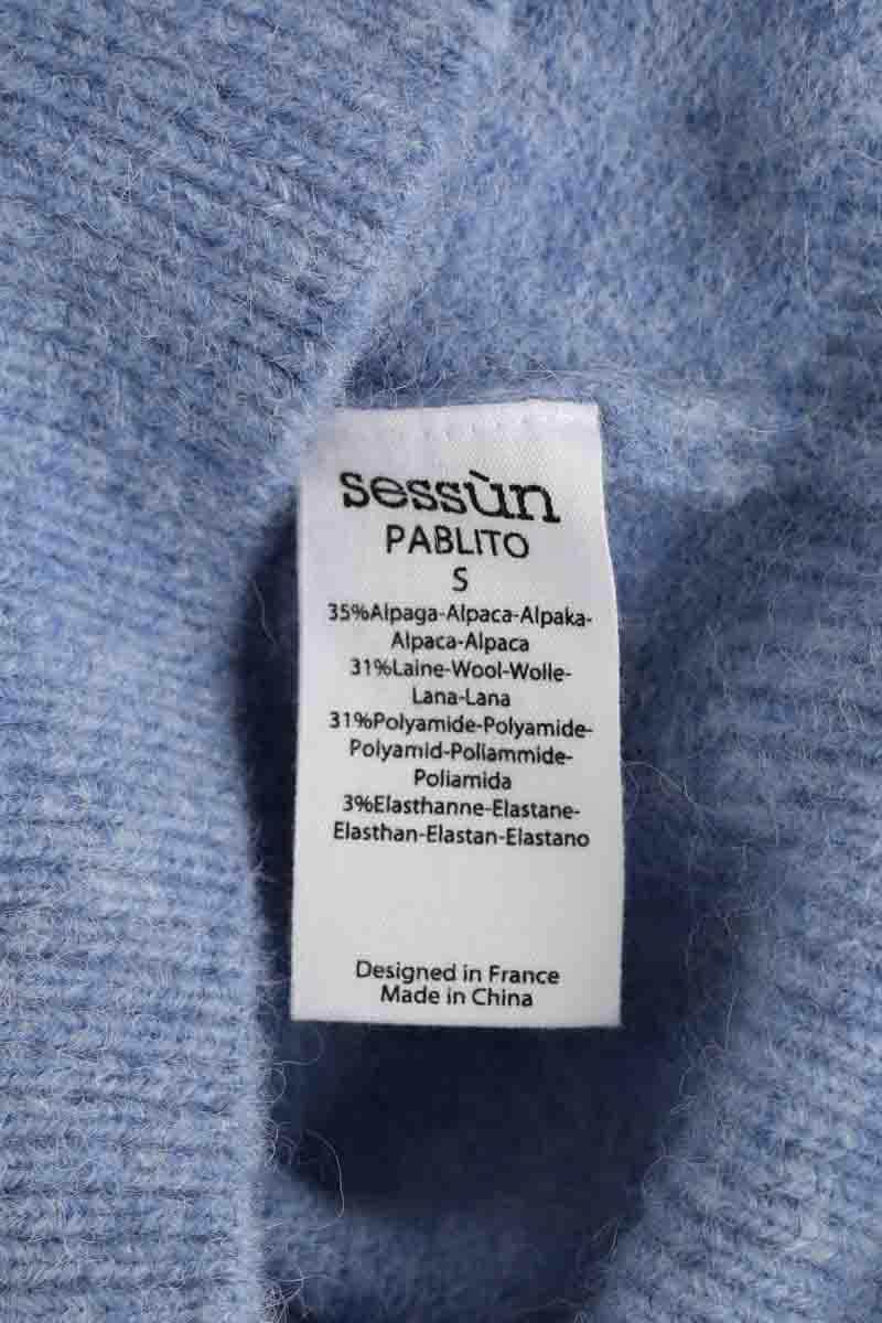 Pull Sessun Pablito Bleu en Laine
