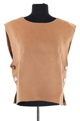 Pull Sézane Aaron Camel en Laine, taille S - Seconde Main