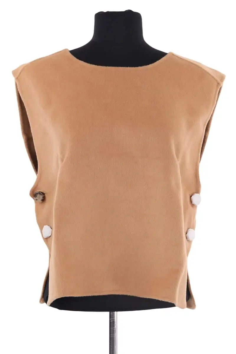 Pull Sézane Aaron Camel en Laine, taille S - Seconde Main