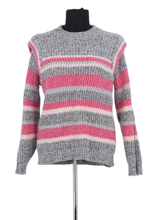 Pull Sézane Anthracite en Coton, taille L - Seconde Main