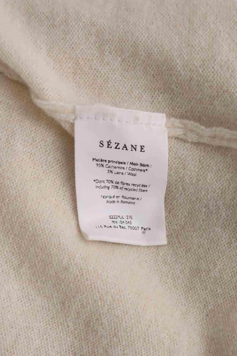 Pull Sézane Beige en Cachemire