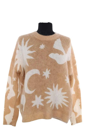 Pull Sézane Beige en Synthétique, taille M - Seconde Main