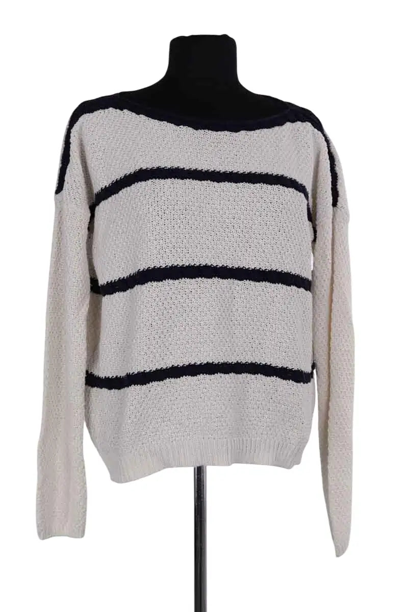 Pull Sézane Blanc en Coton, taille M - Seconde Main