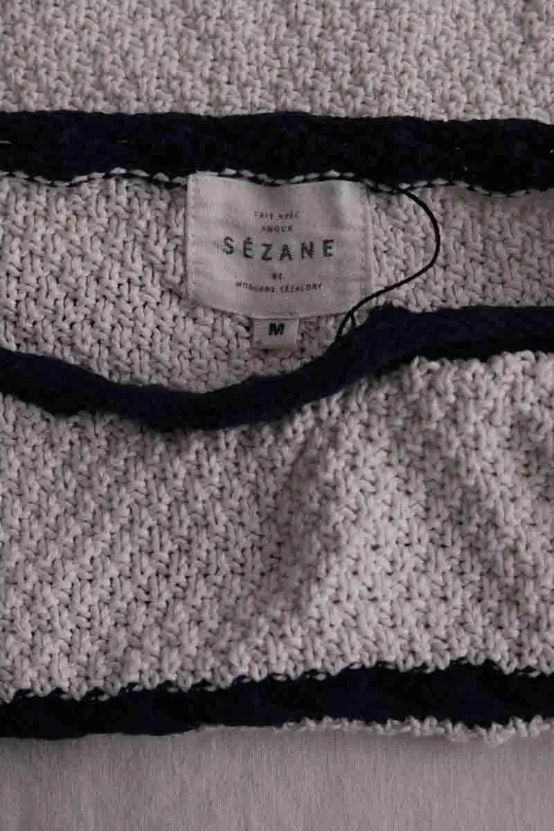 Pull Sézane Blanc en Coton