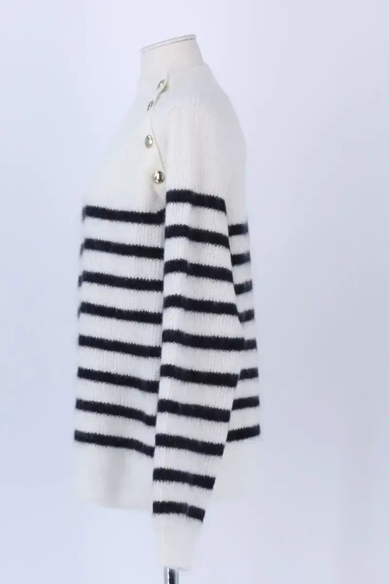 Pull Sézane Blanc en Coton