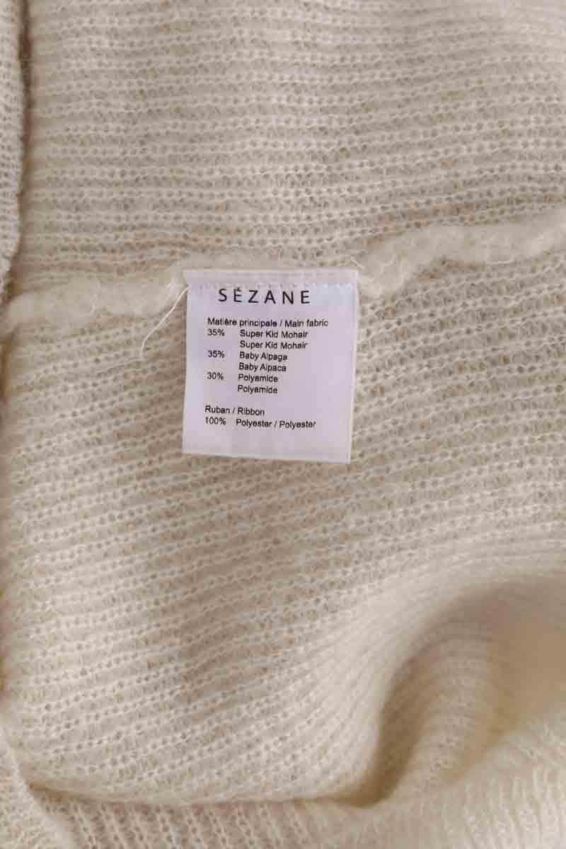 Pull Sézane Blanc en Laine