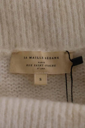 Pull Sézane Blanc en Laine