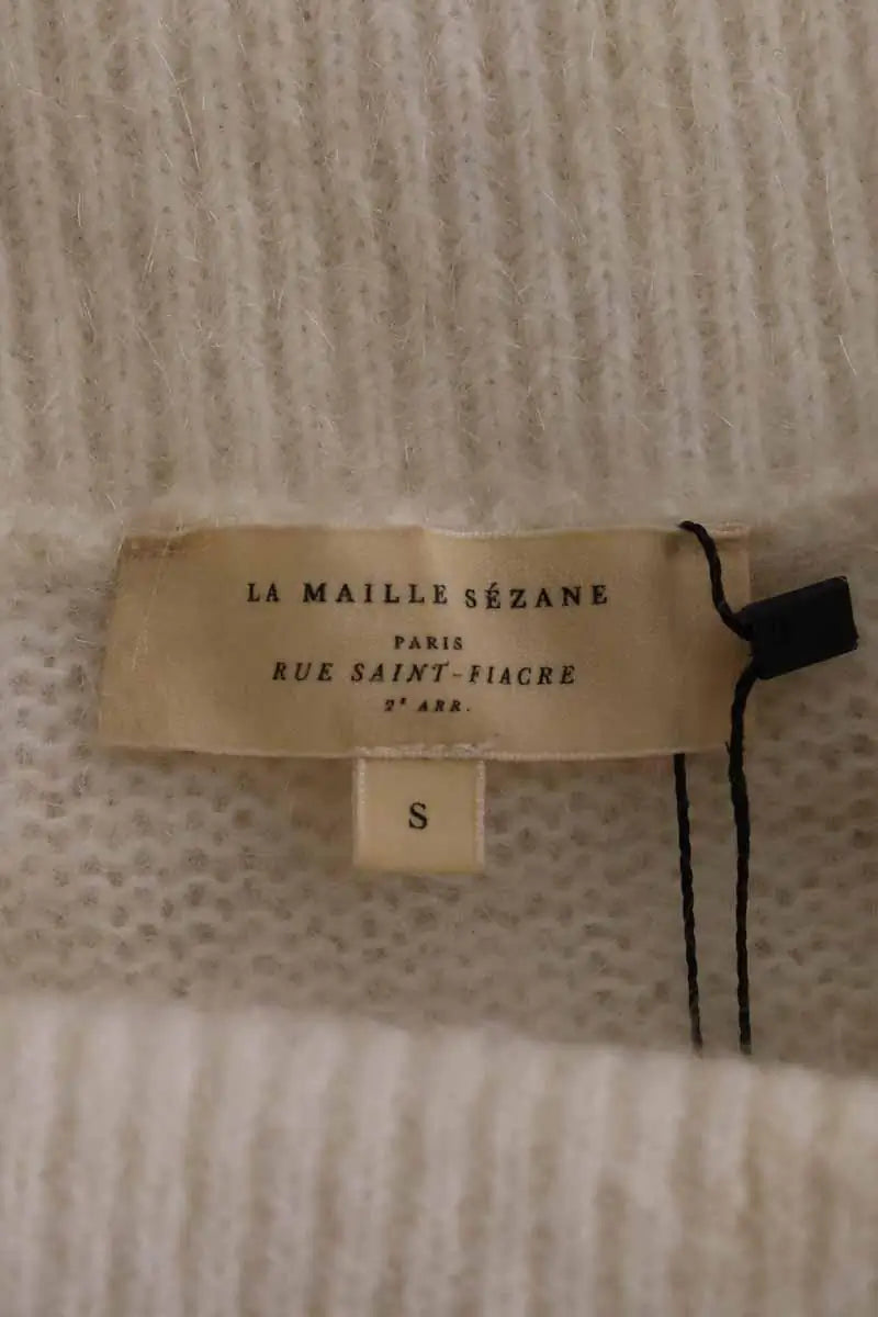 Pull Sézane Blanc en Laine