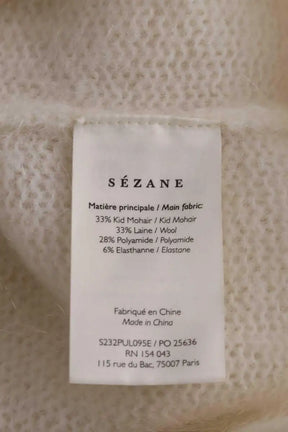 Pull Sézane Blanc en Laine
