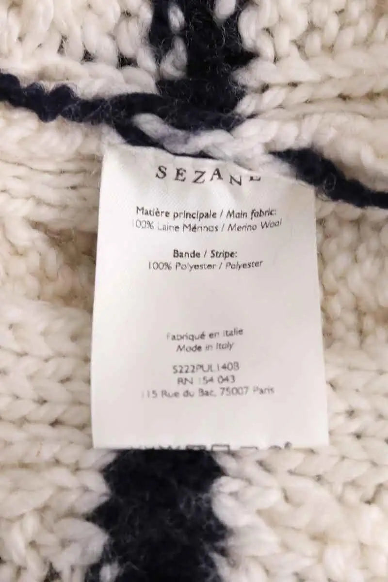 Pull Sézane Blanc en Synthétique