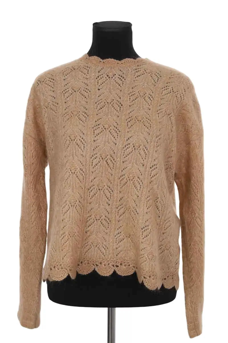 Pull Sézane Camel en Laine, taille L - Seconde Main