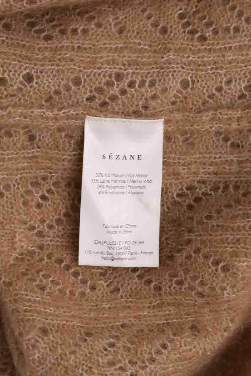 Pull Sézane Camel en Laine