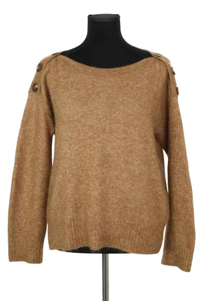 Pull Sézane Camel en Polyamide, taille S - Seconde Main