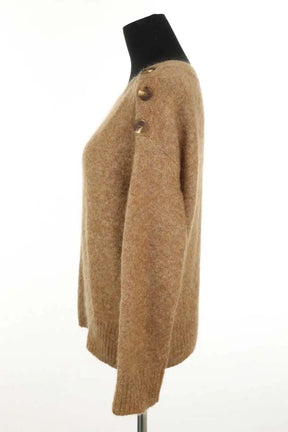 Pull Sézane Camel en Polyamide