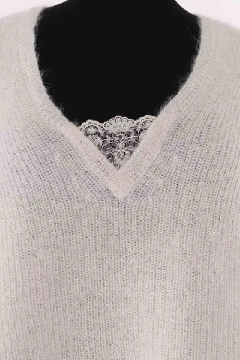 Pull Sézane Ecru en Laine