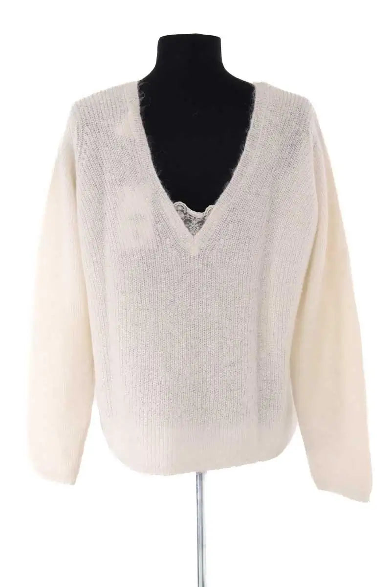 Pull Sézane Ecru en Laine