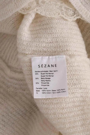 Pull Sézane Ecru en Laine