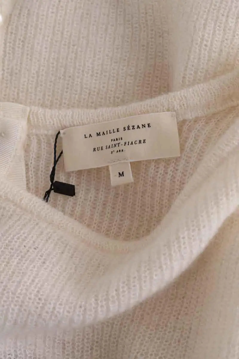 Pull Sézane Ecru en Laine