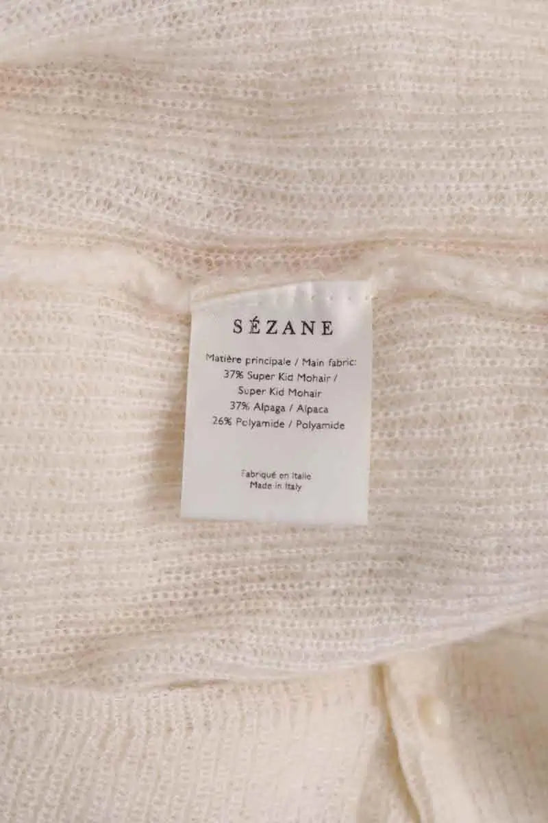 Pull Sézane Ecru en Laine
