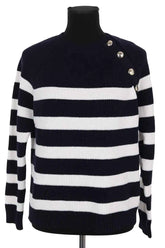Pull Sézane Gary Bleu en Coton, taille M - Seconde Main