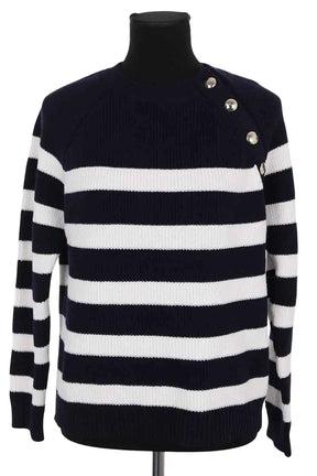 Pull Sézane Gary Bleu en Coton, taille M - Seconde Main