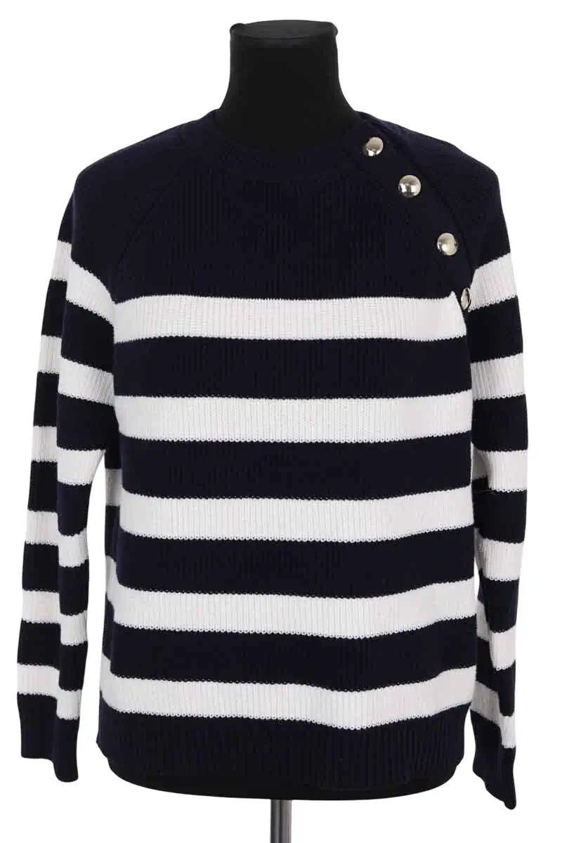 Pull Sézane Gary Bleu en Coton, taille M - Seconde Main